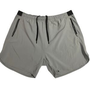 Domyos Shorts Men Decathlon 2XL Gray and Black Brief Run Swim Bike